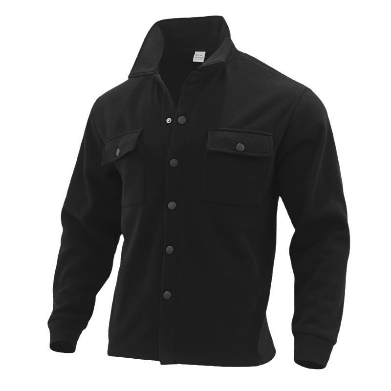 Men's Overshirt-Jacket in Shacket Style with Patch Chest Pockets Chichicherry
