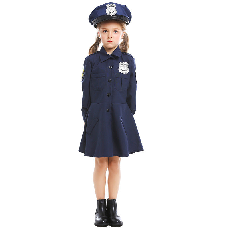 Women's Police Costume with Skirt and Cap Chichicherry