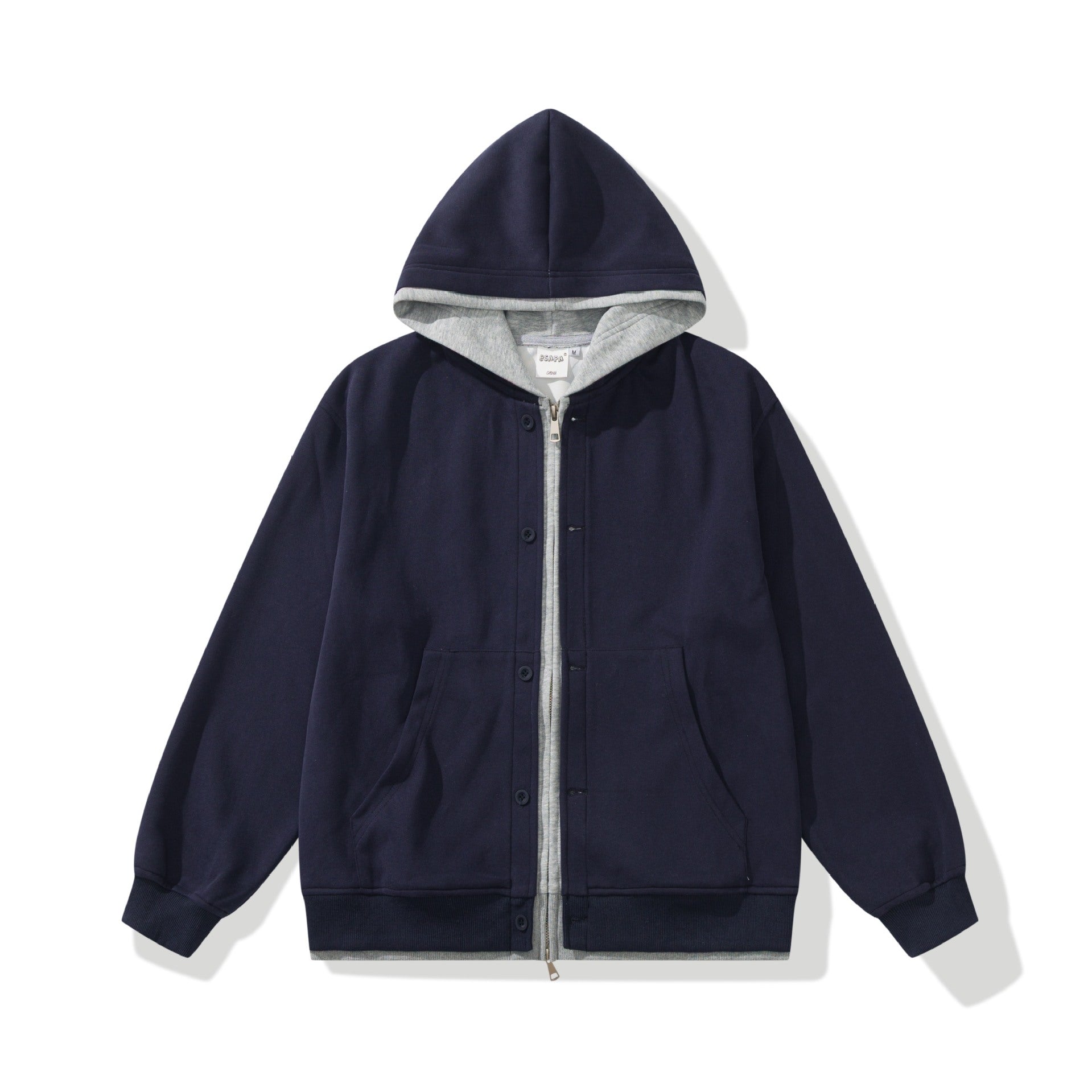 Unisex Boxy-Hooded Zip Jacket made of French Terry Chichicherry