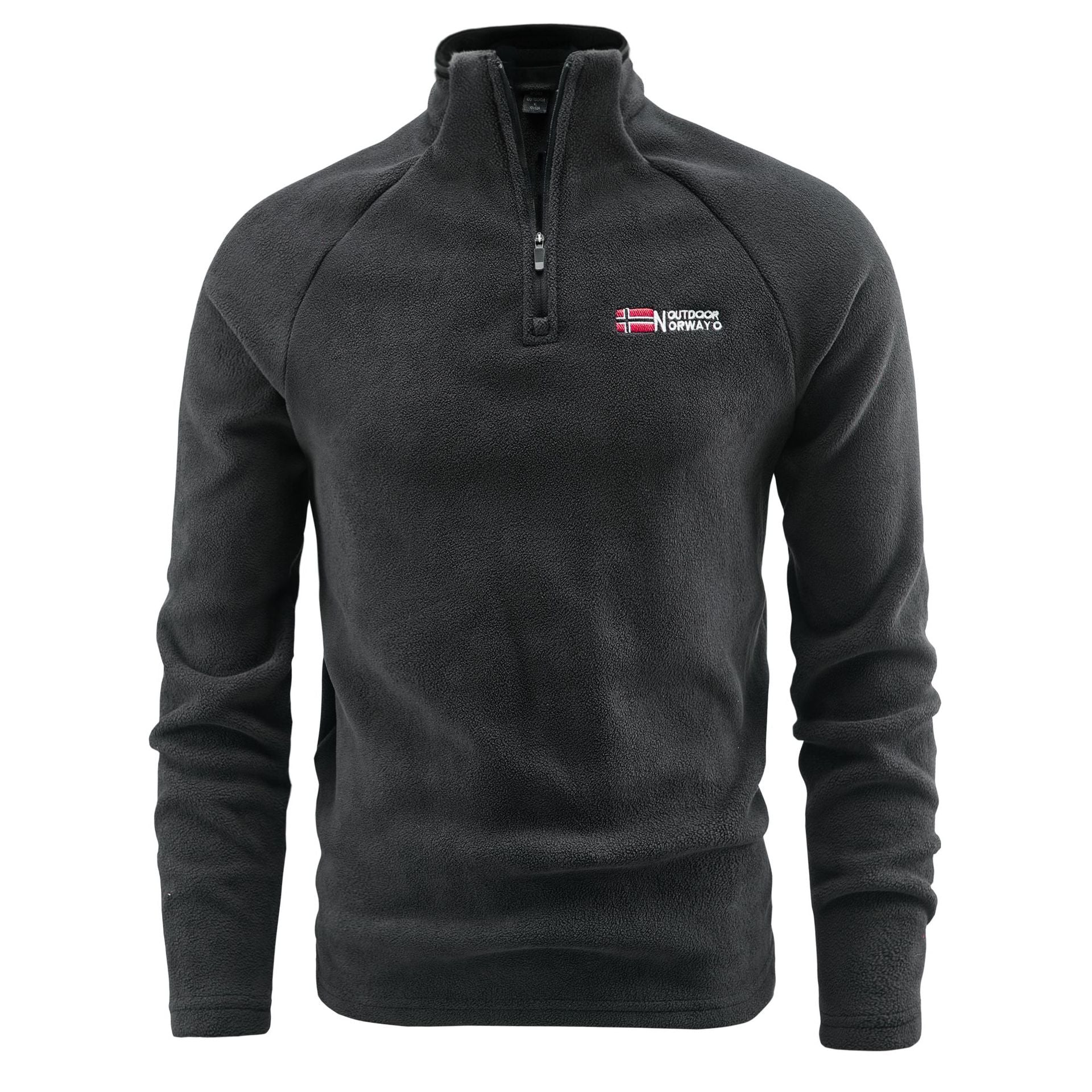 Men's fleece pullover with half zipper and high stand-up collar Chichicherry