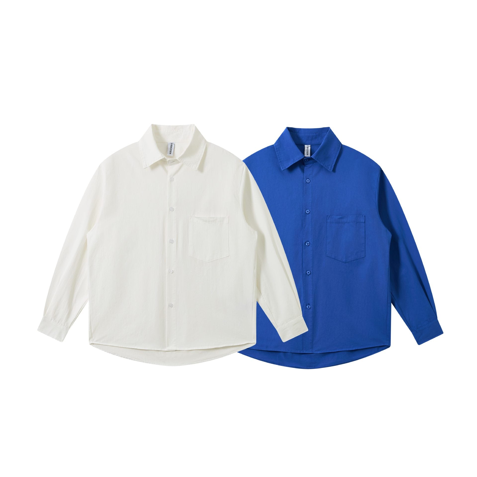 Unisex Oversize Shirt jacket made of lightweight cotton blend with chest pocket and rounded hem Chichicherry