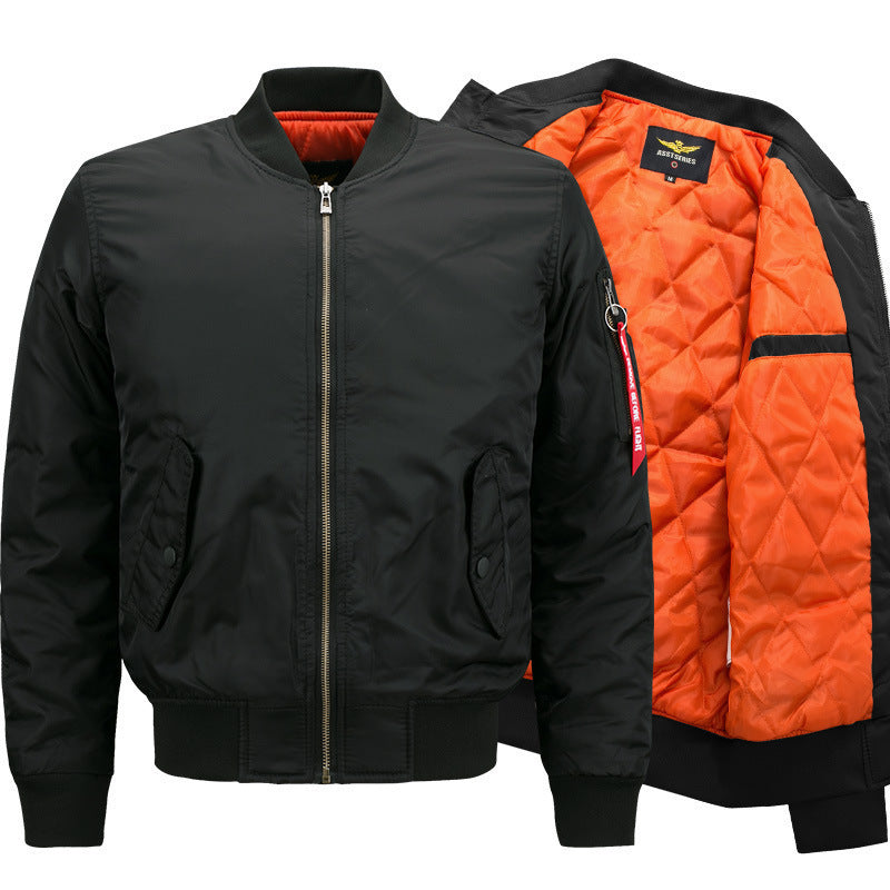 Men's nylon bomber jacket with subtle shine, padded thermal lining and utility arm pocket Chichicherry