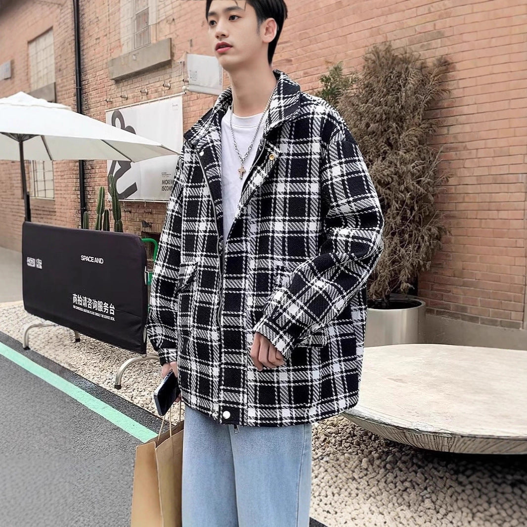 Men's Urban Check Pattern Jacket Chichicherry