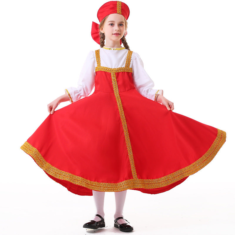 Girls Fairy Tale Costume with Golden Hem Chichicherry