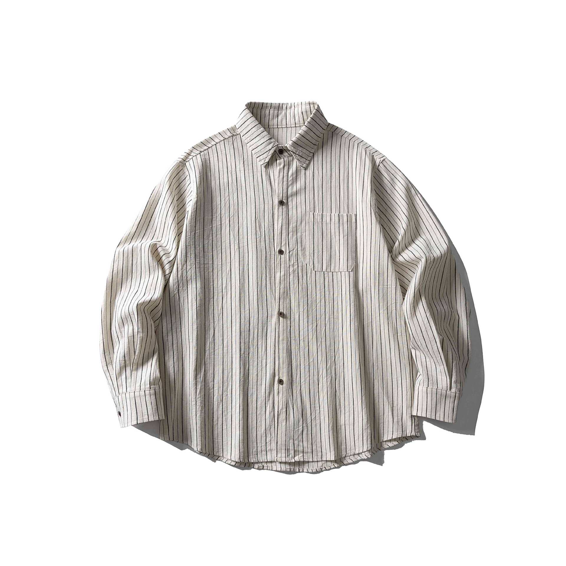 Unisex Oversize Longline shirt with pinstripes and chest pocket Chichicherry