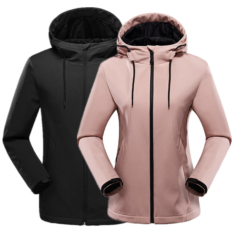 Women's tailored softshell jacket with hood and water-repellent membrane Chichicherry
