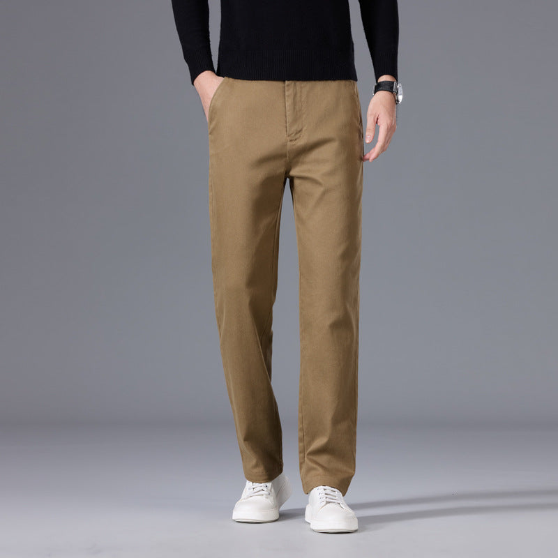 Men's straight-cut chino pants with elastic waistband and crease Chichicherry
