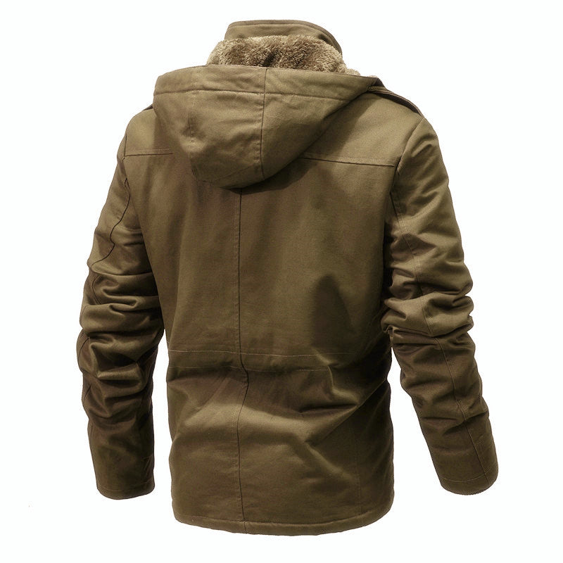 Men's Waterproof Winter Parka with Hood, Thermal Lining and Multifunctional Pockets Chichicherry