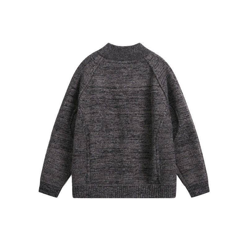 Unisex Knit Zip Jacket with Stand-up Collar, Raglan Sleeves and Ribbed Cuffs Chichicherry