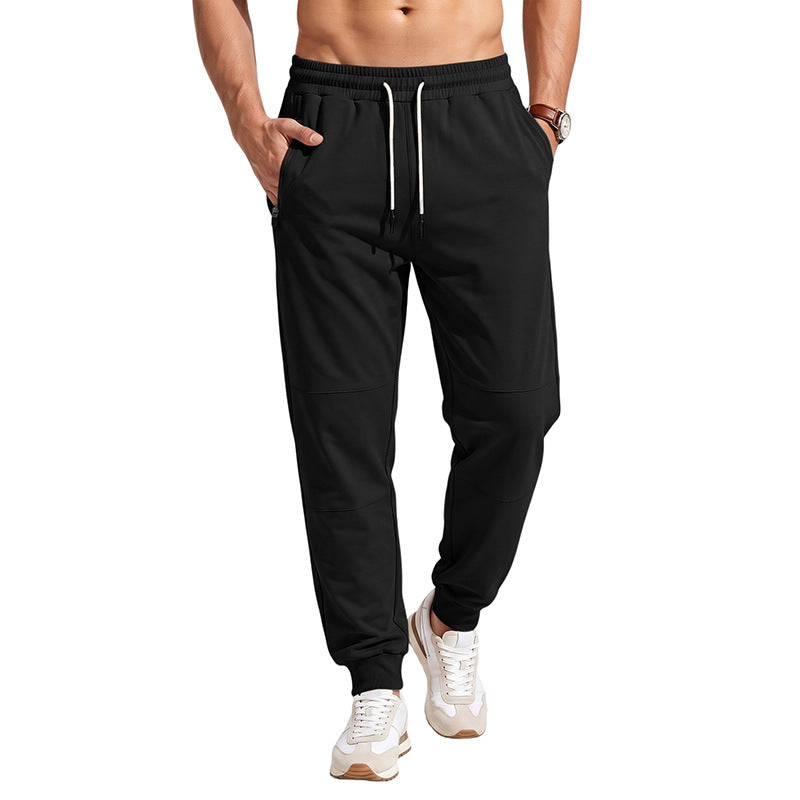 Men's Sportive Jogging Pants with Zipper Pockets, Drawstring and Elastic Cuffs Chichicherry