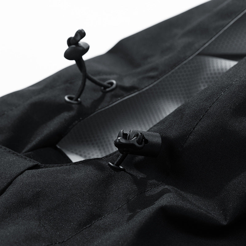 Men's three-layer water-repellent hooded outdoor jacket with mesh lining and concealed zipper Chichicherry