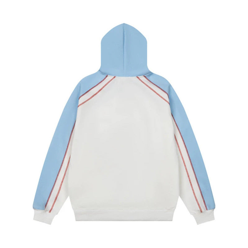 Women's Sportives Retro Sweatshirt with Graphic Print, Raglan Sleeves and Loose Fit Chichicherry