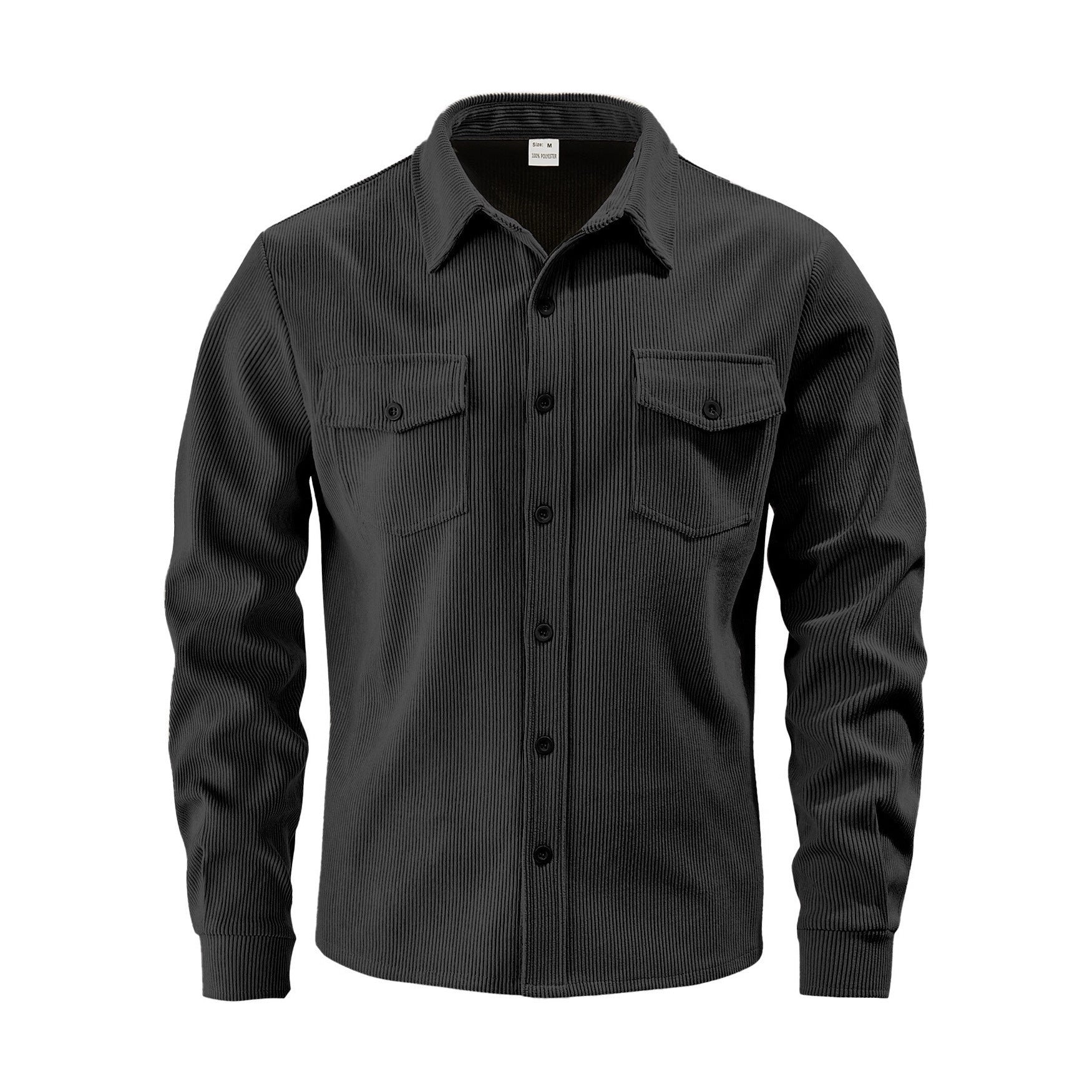 Men's cord shirt jacket made of wide corduroy with flap pockets and shirt collar Chichicherry