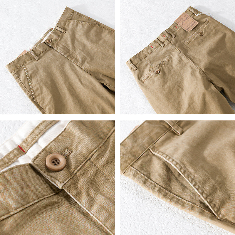 Men's tapered cotton chinos with a casual fit Chichicherry