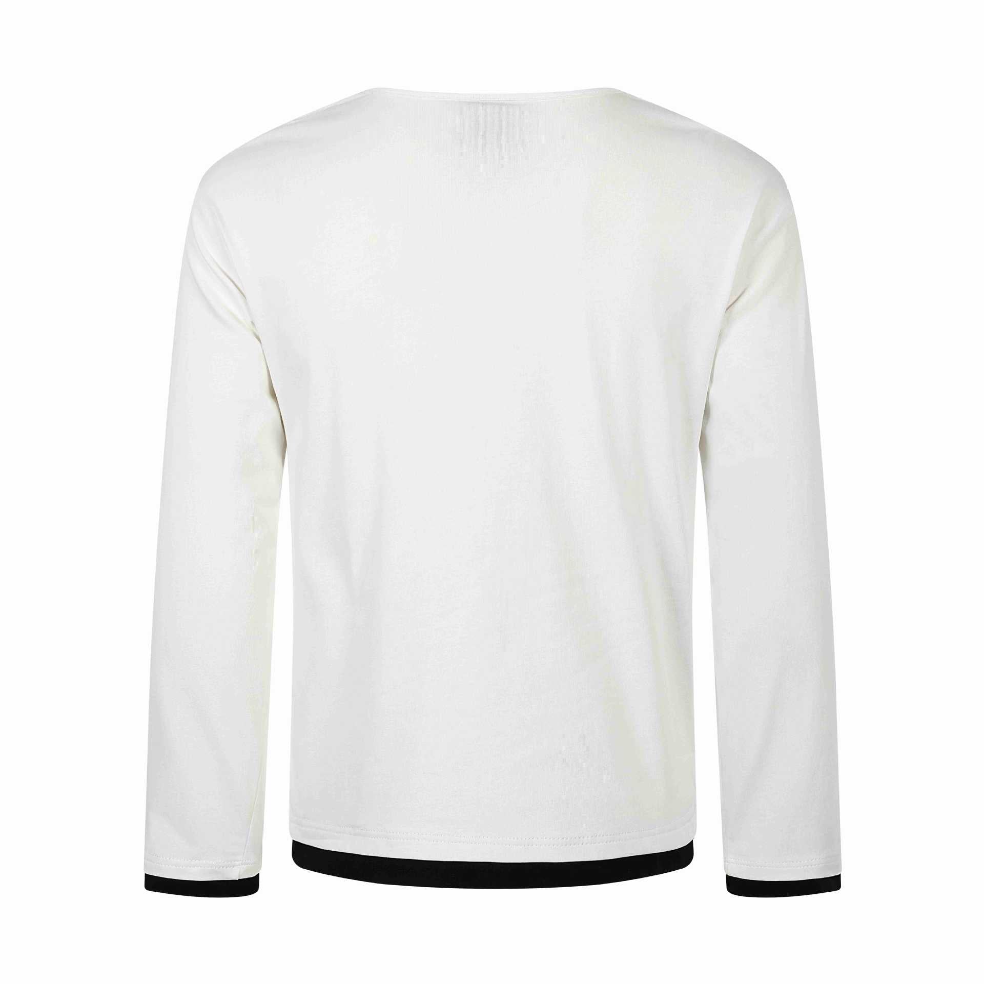 Women's long sleeve shirt with asymmetric tube collar and graphic music print Chichicherry