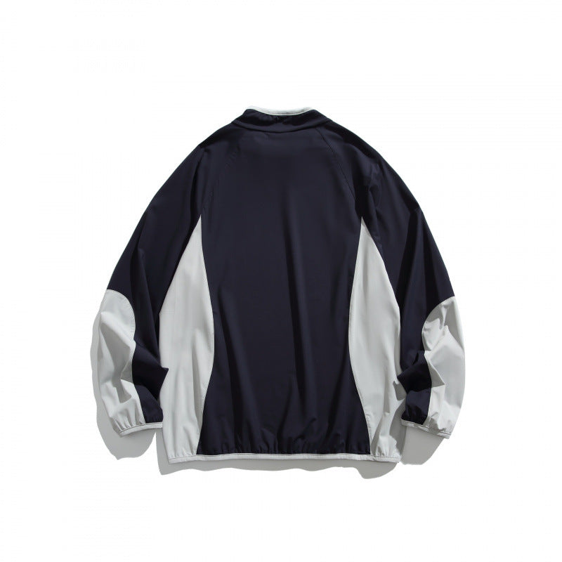 Unisex Wide cut windproof functional sweatshirt with contrast panels Chichicherry