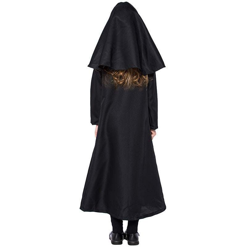 Girls' Nun Costume with Traditional Garment and Elegant Headdress Chichicherry