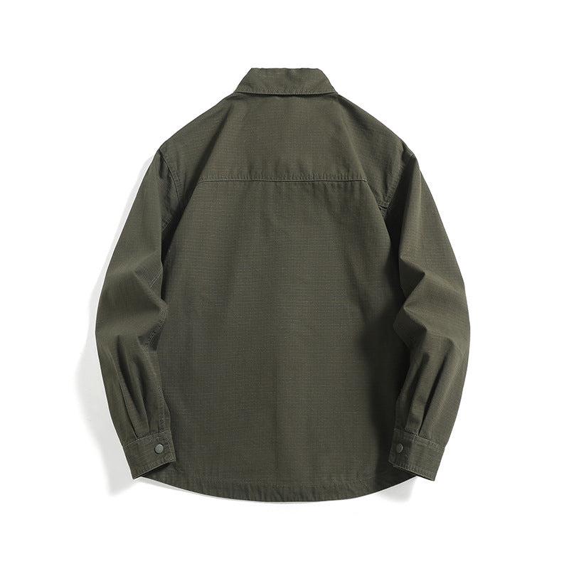Men's ripstop overshirt with snap placket, straight cut and chest pocket Chichicherry