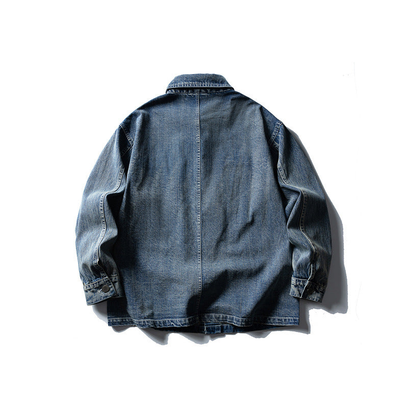 Unisex Boxy-Denim-Blouson with four patch pockets Chichicherry
