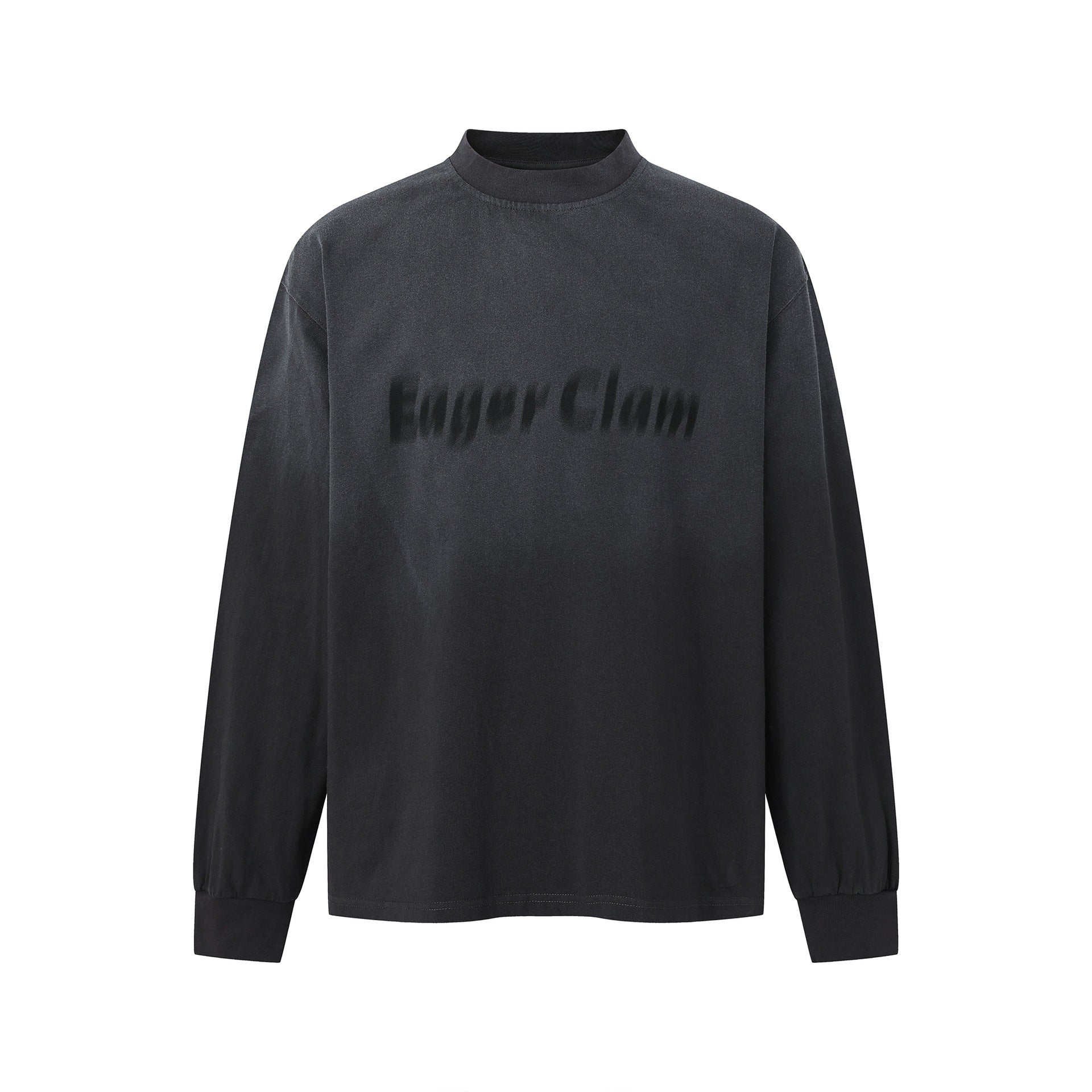 Unisex Oversize Sweatshirt with Troyer collar and blurred logo print Chichicherry