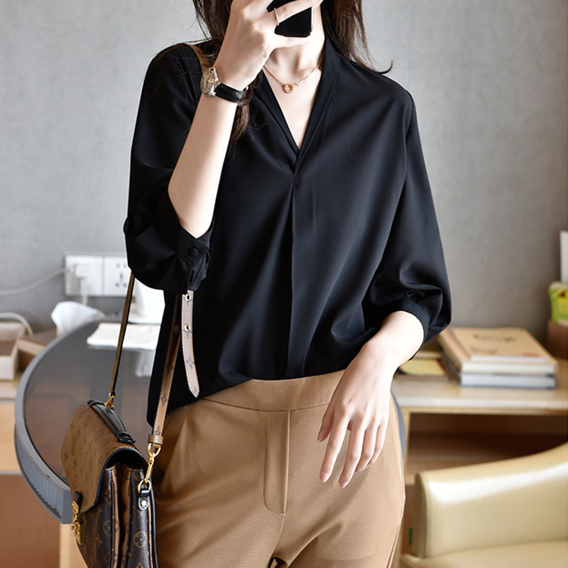 Women Elegant Blouse with Balloon Sleeves Chichicherry