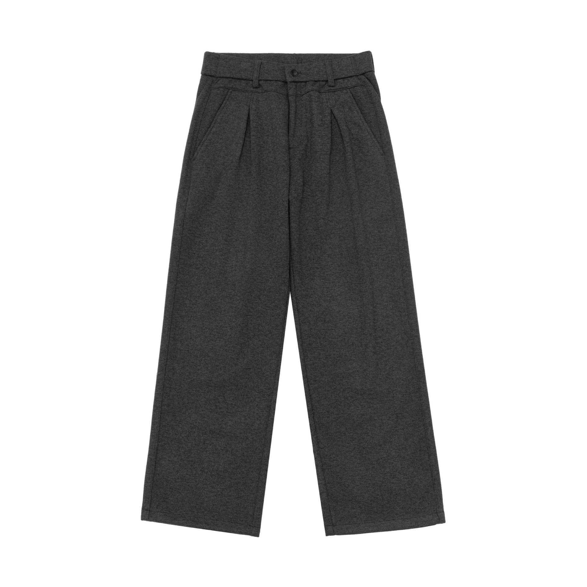 Women's high-waisted wide jersey pants with pleats and side pockets Chichicherry