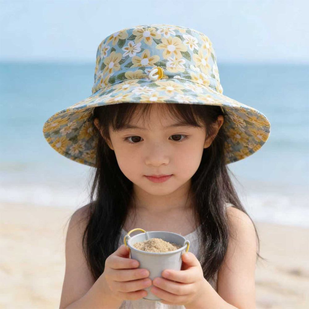 Unisex nan sun hat for children with adjustable chin strap, wide brim and high UV protection Chichicherry