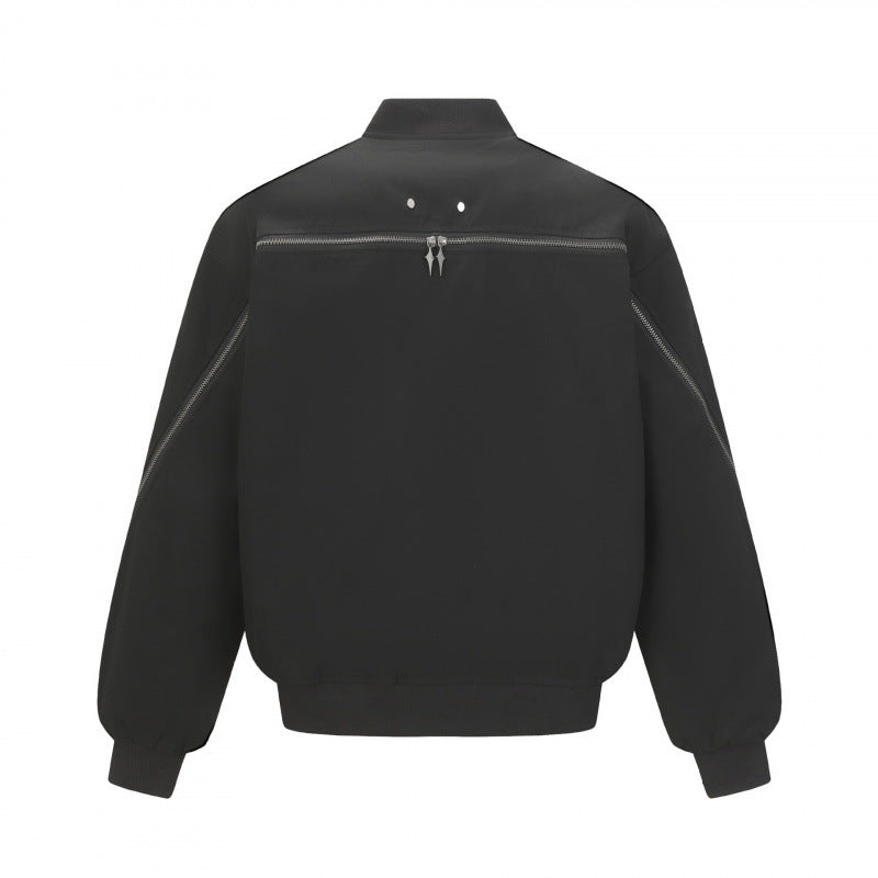 Unisex Boxy-Bomber jacket with full zip, ribbed hem and chest welt pocket Chichicherry