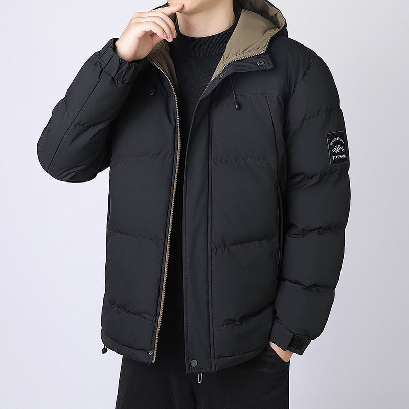 Men's hooded padded jacket with thermal lining and adjustable hem Chichicherry