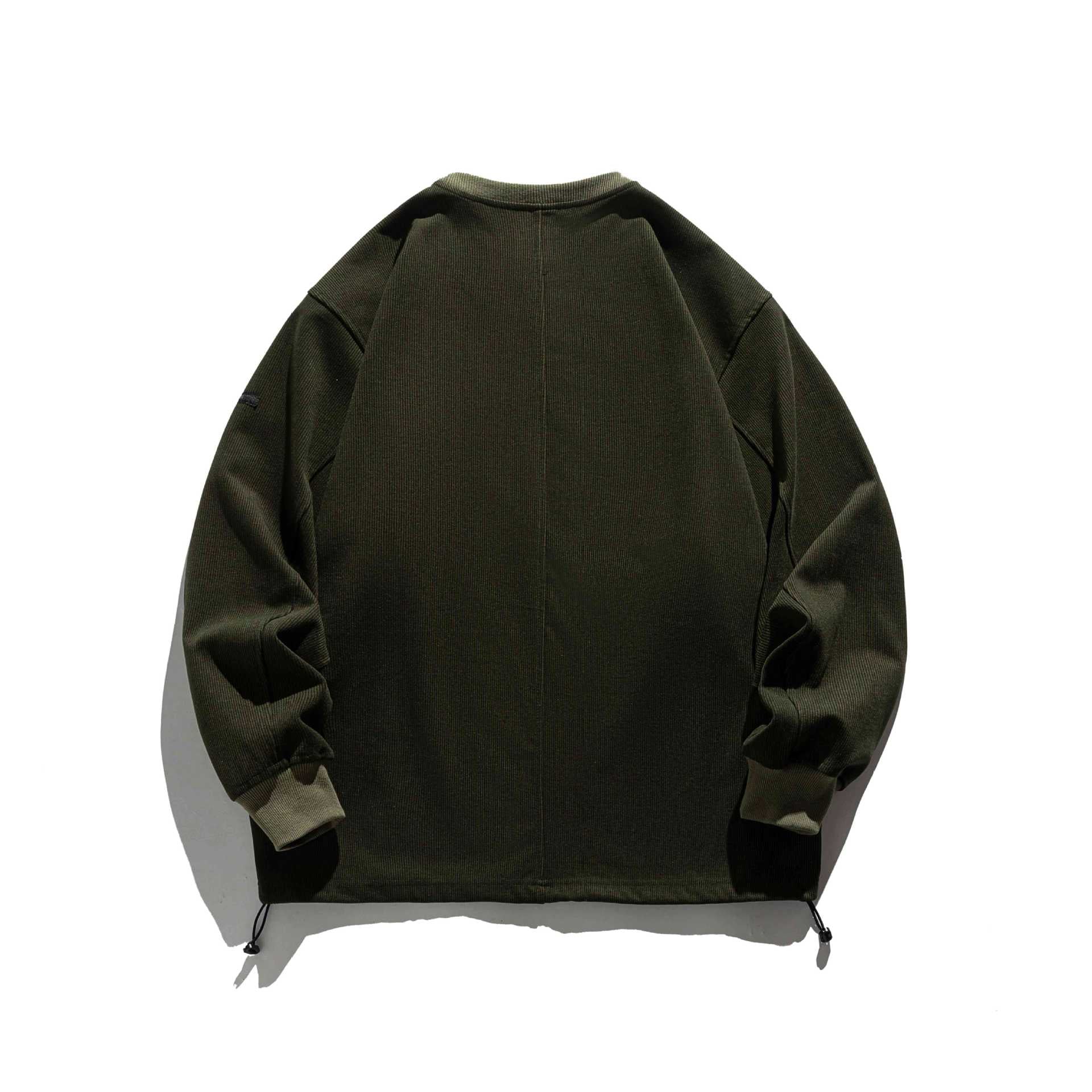 Men's ribbed sweatshirt with drawstring and raglan sleeves Chichicherry