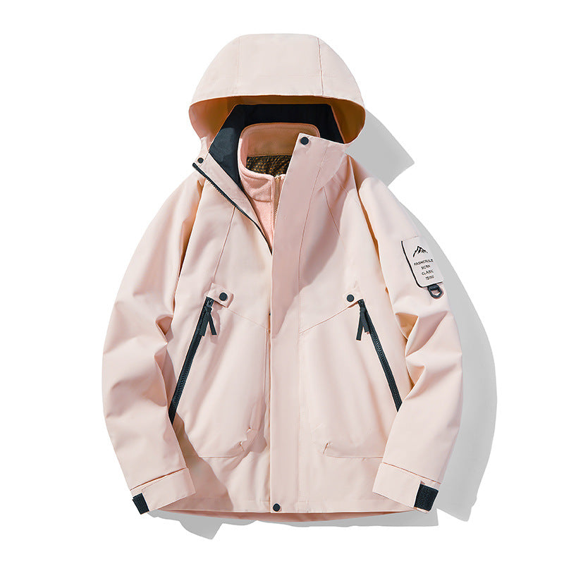 Unisex Waterproof, Breathable Hardshell Outdoor Jacket with Hood Chichicherry