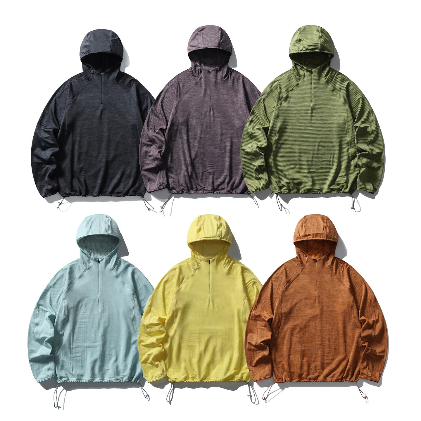 Men's Lightweight Half-Zip Hoodie made of technical functional material Chichicherry