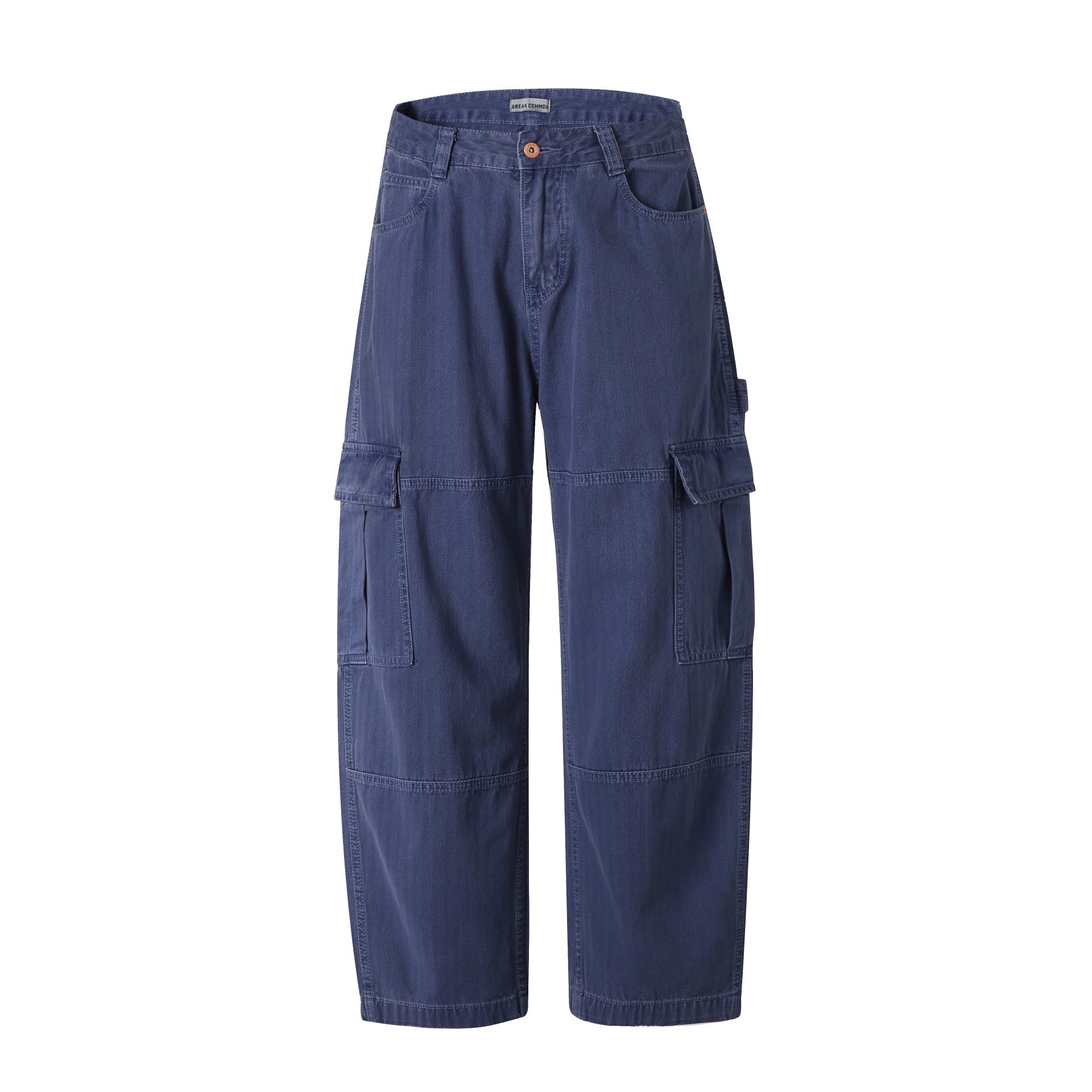 Men's soft canvas cargo pants with multiple flap pockets and elastic ankle cuffs Chichicherry