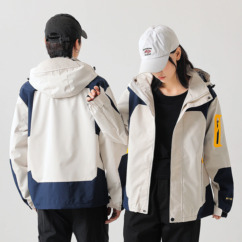 Men's technical softshell jacket with removable hood, water- and windproof membrane, and sleeve utility pocket Chichicherry