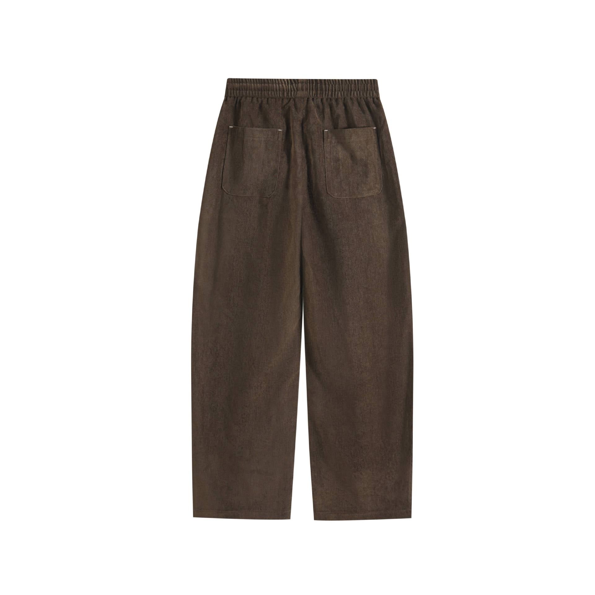 Women Wide Palazzo Pants with Elastic Waistband, Drawstring and Side Pockets Chichicherry