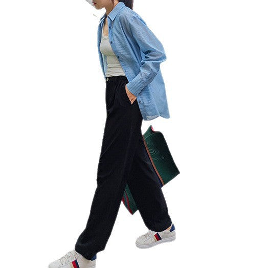 Ladies elegant and comfortable fabric trousers Drune