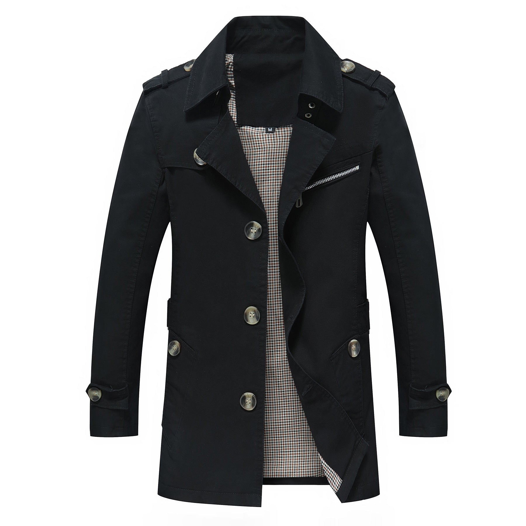 Men's Elegant Field Trench with tailored fit, shoulder flaps and adjustable cuffs Chichicherry