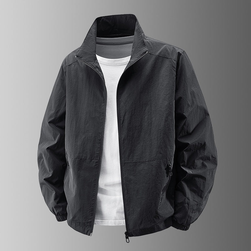 Men's Ultralight Technical Blouson Jacket with elastic cuffs, concealed zipper pockets & breathable nylon mix Chichicherry