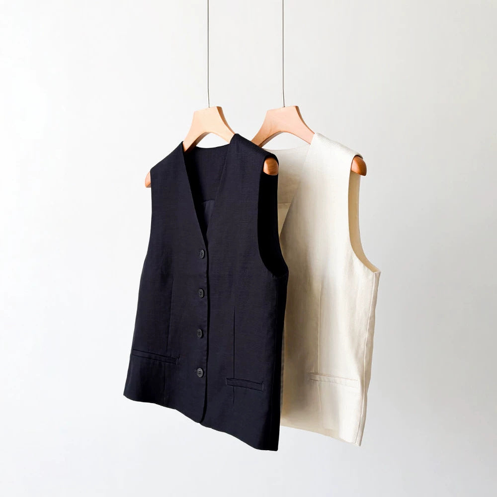 Women's Trendy Linen Vest Chichicherry