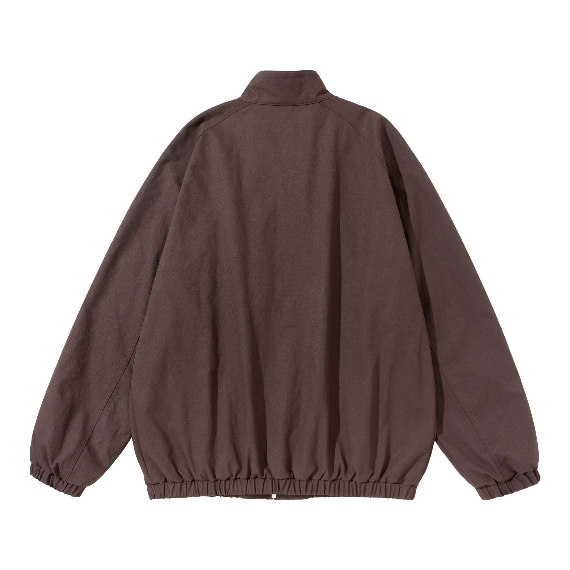 Unisex Short Cut Boxy Blouson with Stand-up Collar, Collar Tab and Elastic Hem Chichicherry