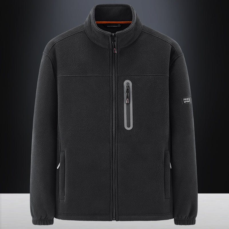 Men's technical fleece jacket with polar structure, water-repellent chest pocket and elastic cuffs Chichicherry
