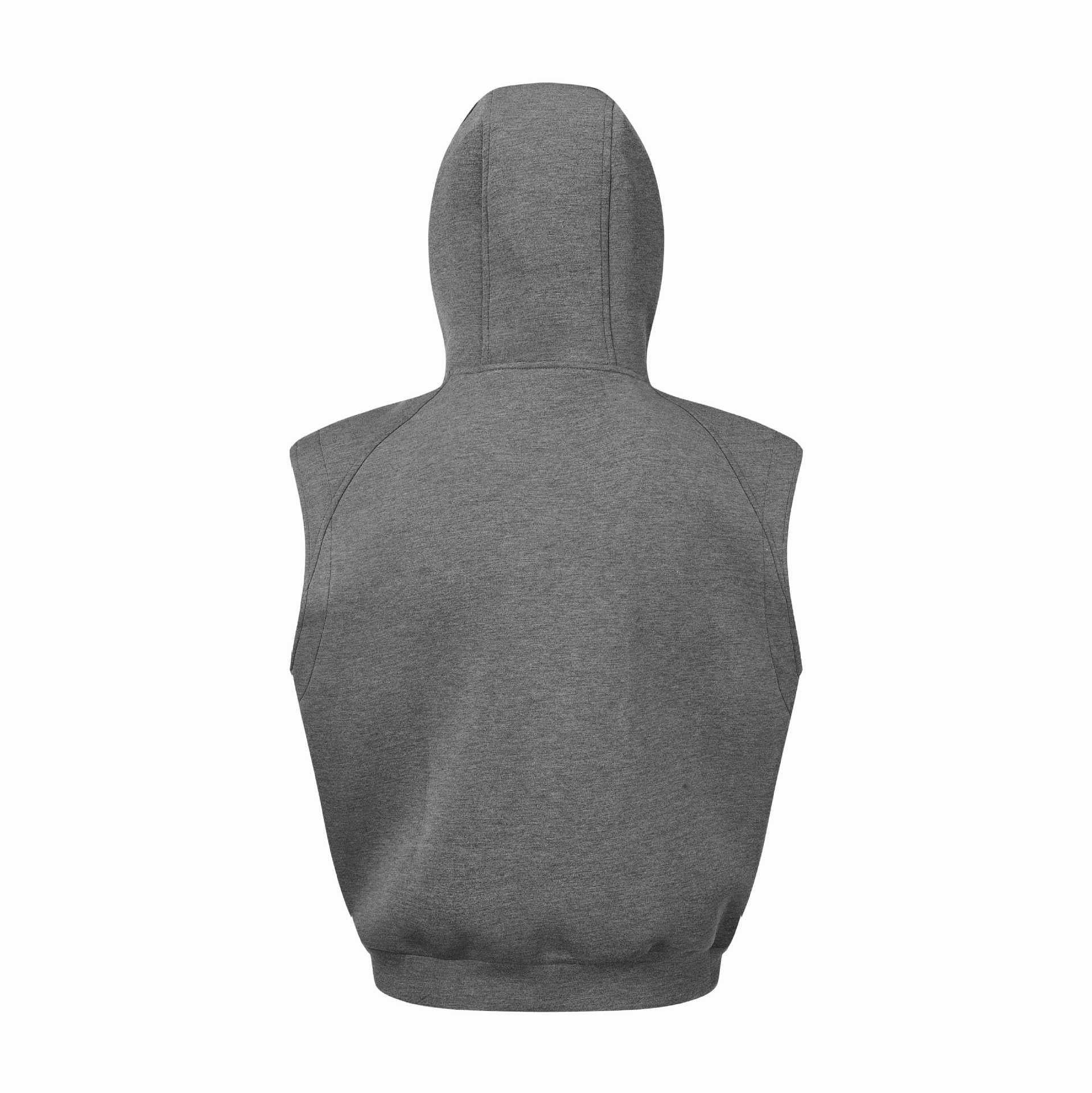 Unisex Sleeveless Hoodie Vest with Full Zipper and Kangaroo Pockets Chichicherry