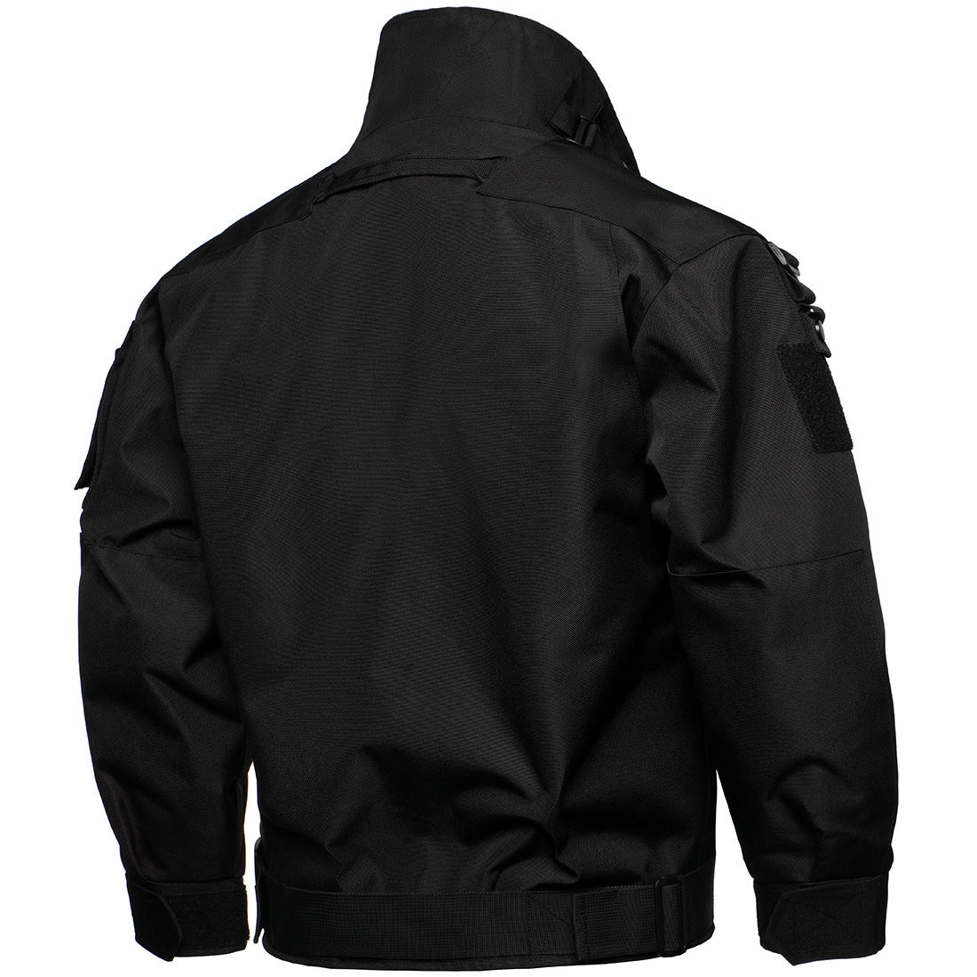 Men's Tactical Field Jacket with Modular Snap Closures and Stowable Hood Chichicherry