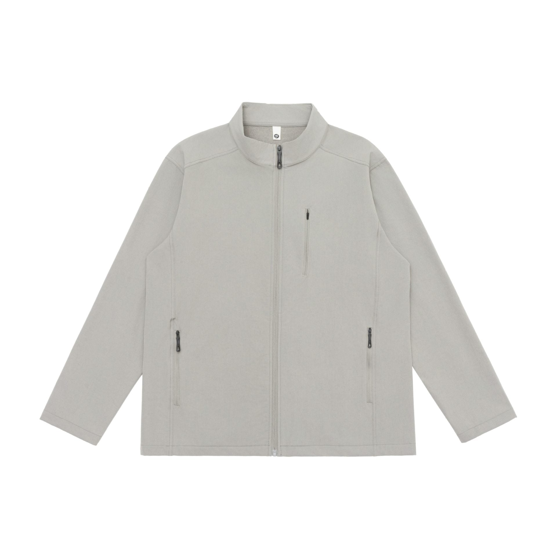 Unisex Lightweight Softshell Jacket with Stand-up Collar and Zipper Pockets Chichicherry