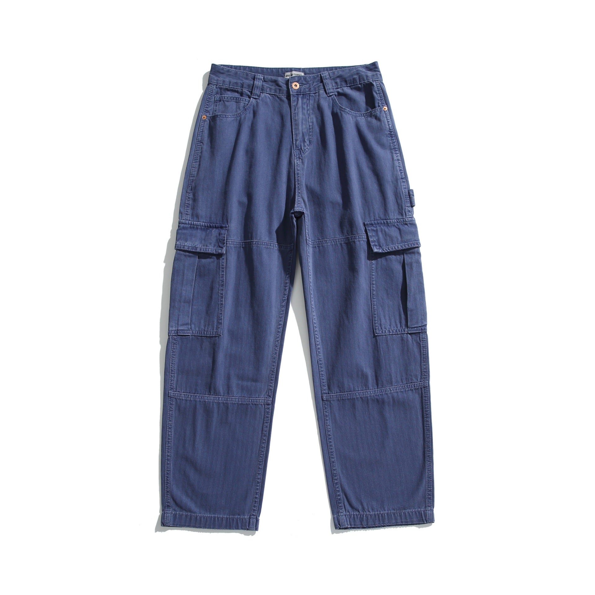 Men's soft canvas cargo pants with multiple flap pockets and elastic ankle cuffs Chichicherry
