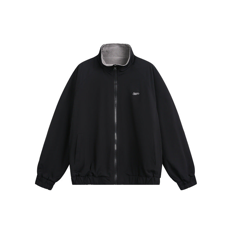 Unisex Lightweight Fleece Outdoor Jacket with Zipper Chest Pocket and Elastic Hem Chichicherry
