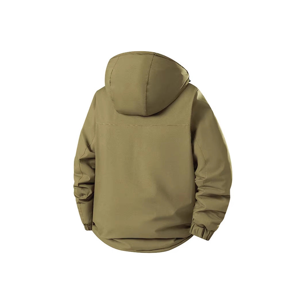 Men's Insulated Urban Parka with Stand-up Collar and Concealed Hood Chichicherry
