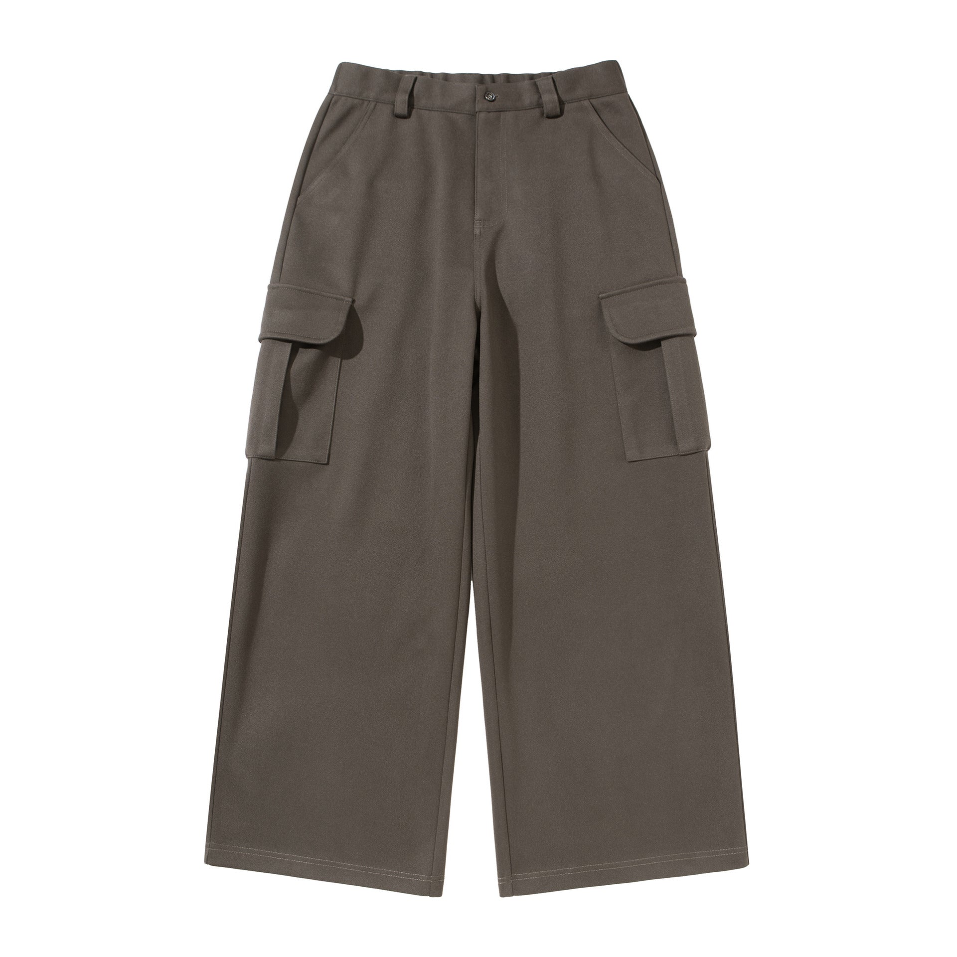 Women's Cropped Cargo Pants with Wide Legs and Patch Pockets Chichicherry