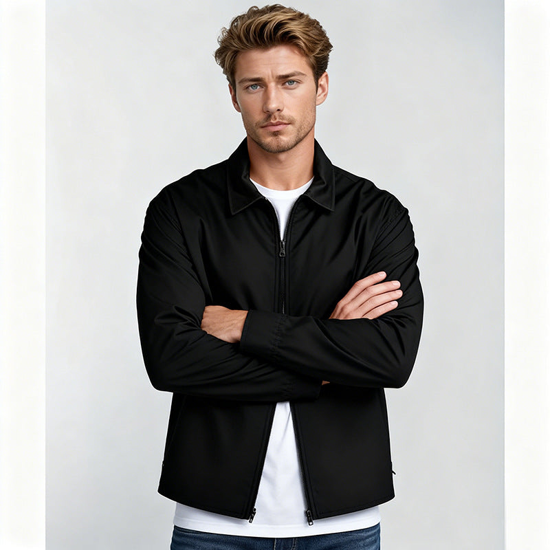 Men's overshirt in workwear style with full zip and patch chest pockets Chichicherry