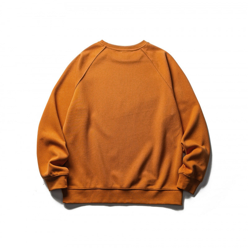 Unisex Oversize Sweatshirt in Collegiate Look with Round Neck and Raglan Sleeves Chichicherry